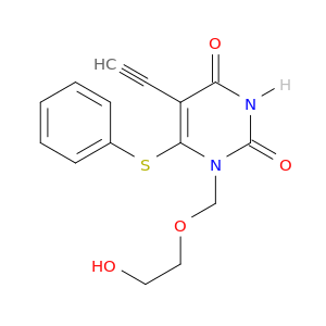2,4(1H,3H)-Pyrimidinedione,5-ethynyl-1-[(2-hydroxyethoxy)methyl]-6-(phenylthio)-