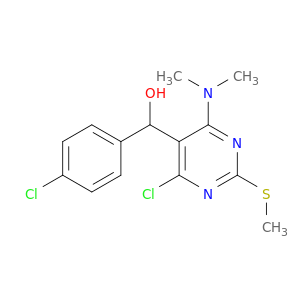 (4-Chloro-6-(dimethylamino)-2-(methylthio)pyrimidin-5-yl)(4-chlorophenyl)methanol