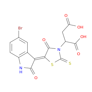2-[5-(5-溴-1,2-二氢-2-氧代-3H-吲哚-3-亚烷基)-4-氧代-2-硫代氧-3-噻唑啉基]丁二酸