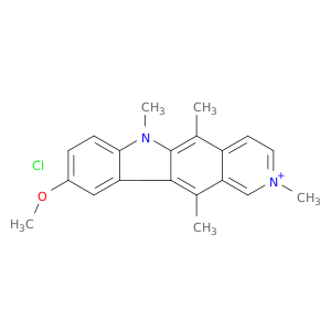 6H-Pyrido[4,3-b]carbazolium, 9-methoxy-2,5,6,11-tetramethyl-, chloride