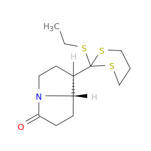 3H-Pyrrolizin-3-one, 7-[2-(ethylthio)-1,3-dithian-2-yl]hexahydro-, cis-