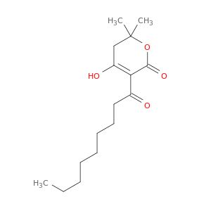 2H-Pyran-2-one, 5,6-dihydro-4-hydroxy-6,6-dimethyl-3-(1-oxononyl)-