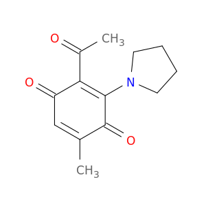 2,5-Cyclohexadiene-1,4-dione, 2-acetyl-5-methyl-3-(1-pyrrolidinyl)-