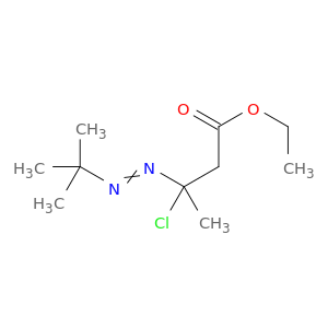 Butanoic acid, 3-chloro-3-[(1,1-dimethylethyl)azo]-, ethyl ester