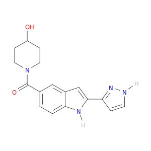 4-Piperidinol, 1-[[2-(1H-pyrazol-3-yl)-1H-indol-5-yl]carbonyl]-