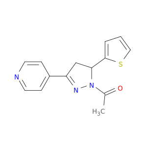 1H-Pyrazole, 1-acetyl-4,5-dihydro-3-(4-pyridinyl)-5-(2-thienyl)-