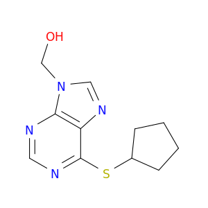 9H-Purine-9-methanol,6-(cyclopentylthio)-