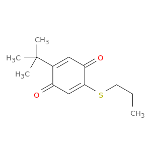 2,5-Cyclohexadiene-1,4-dione, 2-(1,1-dimethylethyl)-5-(propylthio)-