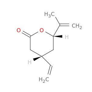 2H-Pyran-2-one, 4-ethenyltetrahydro-6-(1-methylethenyl)-, cis-