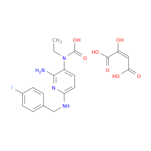 2-Butenedioic acid, 2-hydroxy-, (2E)-, compd. with ethyl[2-amino-6-[[(4-fluorophenyl)methyl]amino]-3-pyridinyl]carbamate