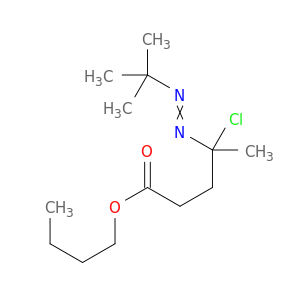 Pentanoic acid, 4-chloro-4-[(1,1-dimethylethyl)azo]-, butyl ester