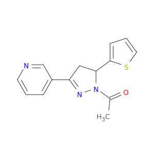 1H-Pyrazole, 1-acetyl-4,5-dihydro-3-(3-pyridinyl)-5-(2-thienyl)-