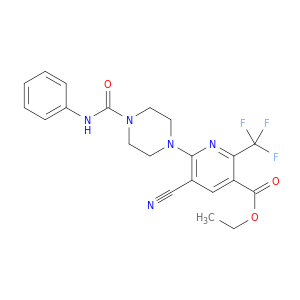 ETHYL 5-CYANO-6-[4-(PHENYLCARBAMOYL)PIPERAZIN-1-YL]-2-(TRIFLUOROMETHYL)PYRIDINE-3-CARBOXYLATE