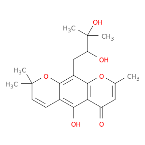 10-(2,3-dihydroxy-3-methylbutyl)-5-hydroxy-2,2,8-trimethyl-2h,6h-pyrano[3,2-g]chromen-6-one