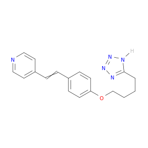 Pyridine, 4-[2-[4-[4-(1H-tetrazol-5-yl)butoxy]phenyl]ethenyl]-