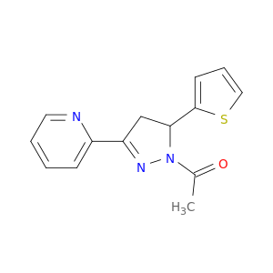 1H-Pyrazole, 1-acetyl-4,5-dihydro-3-(2-pyridinyl)-5-(2-thienyl)-