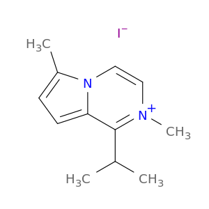 Pyrrolo[1,2-a]pyrazinium, 2,6-dimethyl-1-(1-methylethyl)-, iodide
