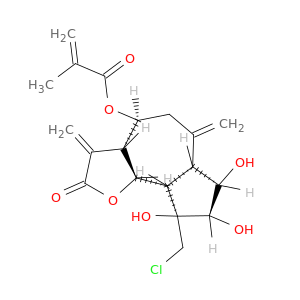 2-Propenoic acid,2-methyl-,(3aR,4S,6aR,7R,8S,9S,9aS,9bS)-9-(chloromethyl)dodecahydro-7,8,9-trihydroxy-3,6-bis(methylene)-2-oxoazuleno[4,5-b]furan-4-ylester