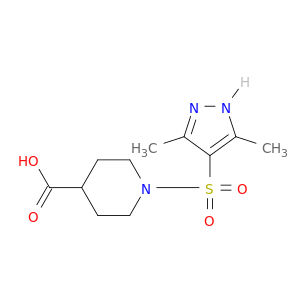 1-((3,5-Dimethyl-1H-pyrazol-4-yl)sulfonyl)piperidine-4-carboxylic acid