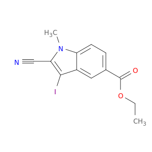 Ethyl 2-cyano-3-iodo-1-methyl-1H-indole-5-carboxylate