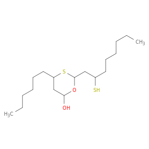4H-1,3-Oxathiin-6-ol, 4-hexyldihydro-2-(2-mercaptooctyl)-
