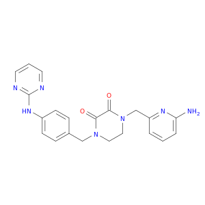 1-((6-AMINO-PYRIDIN-2-YL)METHYL)-4-((4-(PYRIMIDIN-2-YLAMINO)PHENYL)METHYL)-2,3-PIPERAZINEDIONE