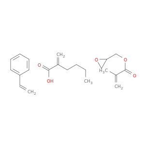 2-methylenehexanoic acid; oxiran-2-ylmethyl 2-methylprop-2-enoate; styrene