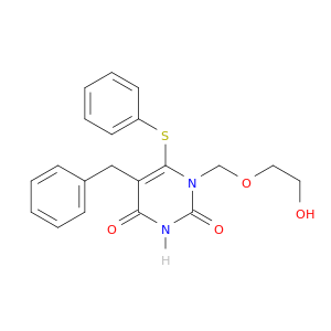 2,4(1H,3H)-Pyrimidinedione,1-[(2-hydroxyethoxy)methyl]-5-(phenylmethyl)-6-(phenylthio)-