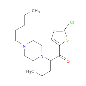 1-Pentanone, 1-(5-chloro-2-thienyl)-2-(4-pentyl-1-piperazinyl)-