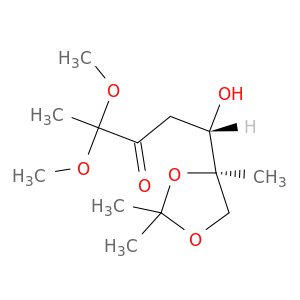 3-Pentanone,1-hydroxy-4,4-dimethoxy-1-[(4R)-2,2,4-trimethyl-1,3-dioxolan-4-yl]-, (1S)-rel-