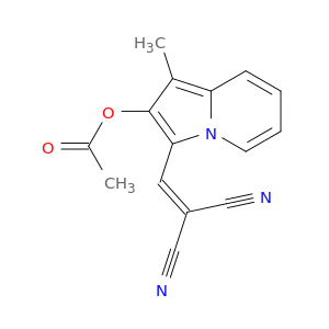 Propanedinitrile, [[2-(acetyloxy)-1-methyl-3-indolizinyl]methylene]-