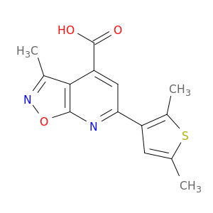 6-(2,5-Dimethylthiophen-3-yl)-3-methyl-[1,2]oxazolo[5,4-b]pyridine-4-carboxylic Acid
