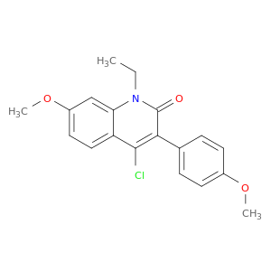 2(1H)-Quinolinone, 4-chloro-1-ethyl-7-methoxy-3-(4-methoxyphenyl)-
