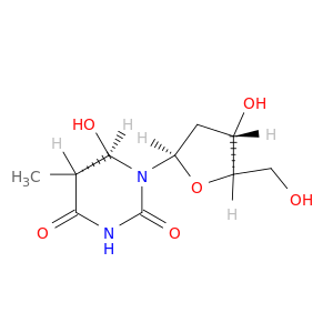 Thymidine, 5,6-dihydro-6-hydroxy-, (5R,6R)-