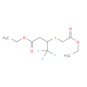 Butanoic acid, 3-[(2-ethoxy-2-oxoethyl)thio]-4,4,4-trifluoro-, ethyl ester