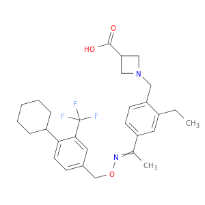 1-(4-[1-[(E)-4-环己基-3-三氟甲基-苄氧基亚氨基]-乙基]-2-乙基-苄基)-氮杂环丁烷-3-羧酸