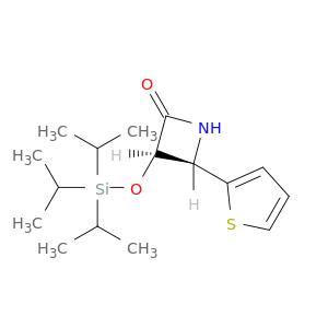 2-Azetidinone, 4-(2-thienyl)-3-[[tris(1-methylethyl)silyl]oxy]-, (3R,4R)-