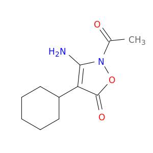 2-acetyl-3-amino-4-cyclohexyl-1,2-oxazol-5(2h)-one