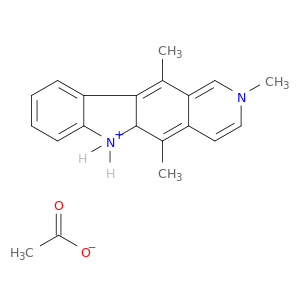 2,5,11-trimethyl-5a,6-dihydro-2h-pyrido[4,3-b]carbazol-6-ium acetate