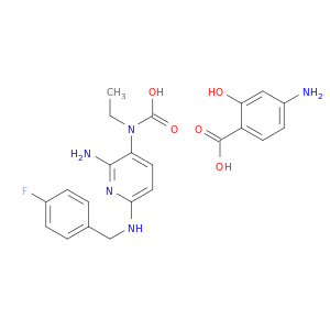 Benzoic acid, 4-amino-2-hydroxy-, compd. with ethyl[2-amino-6-[[(4-fluorophenyl)methyl]amino]-3-pyridinyl]carbamate