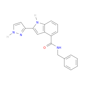 1H-Indole-4-carboxamide, N-(phenylmethyl)-2-(1H-pyrazol-3-yl)-