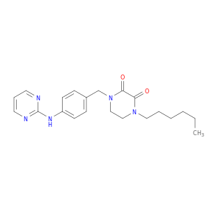 1-HEXYL-4-[[4-(PYRIMIDIN-2-YLAMINO)PHENYL]METHYL]PIPERAZINE-2,3-DIONE