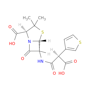 (2S,5R,6R)-6-((R)-2-羧基-2-(噻吩-3-基)乙酰氨基)-3,3-二甲基-7-氧代-4-硫杂-1-氮杂双环[3.2.0]庚烷-2-羧酸