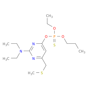 PHOSPHOROTHIOIC ACID O-[2-(DIETHYLAMINO)-6-[(METHYLTHIO)METHYL]-PYRIMIDIN-4-YL] O-ETHYL O-PROPYL ESTER