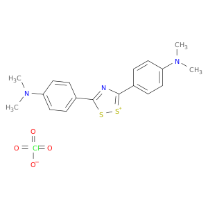 1,2,4-Dithiazol-1-ium, 3,5-bis[4-(dimethylamino)phenyl]-, perchlorate