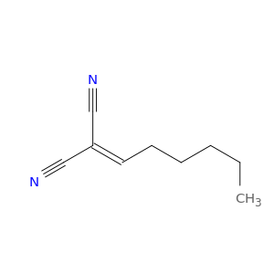 Propanedinitrile, hexylidene-
