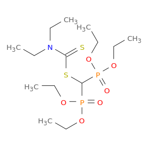 Carbamodithioic acid, diethyl-, [bis(diethoxyphosphinyl)methyl] ester