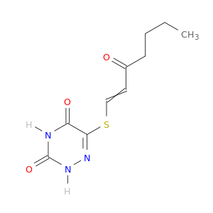 6-(3-oxohept-1-enylsulfanyl)-2H-1,2,4-triazine-3,5-dione