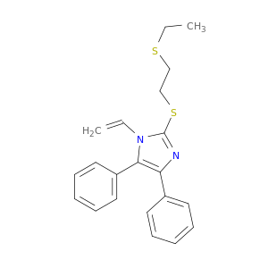 1H-Imidazole, 1-ethenyl-2-[[2-(ethylthio)ethyl]thio]-4,5-diphenyl-