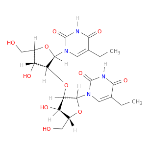 Uridine, 2',2'''-oxybis[2'-deoxy-5-ethyl-